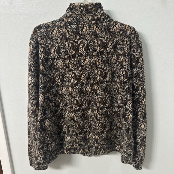 Kim Rogers Black and Tan / Brown Jacket Petite Medium EUC - Picture 3 of 9